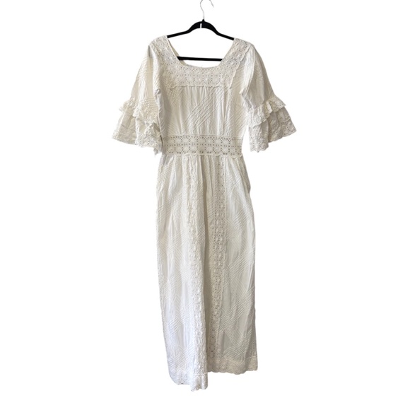 sheer lace dress overlay Lady Black Tie - Darcy Gown - Off-white